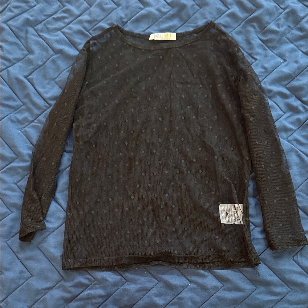 Kids Black Long Sleeve Top PAUSH